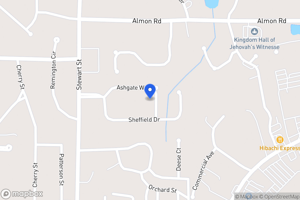 Map of 134 Ashgate Way