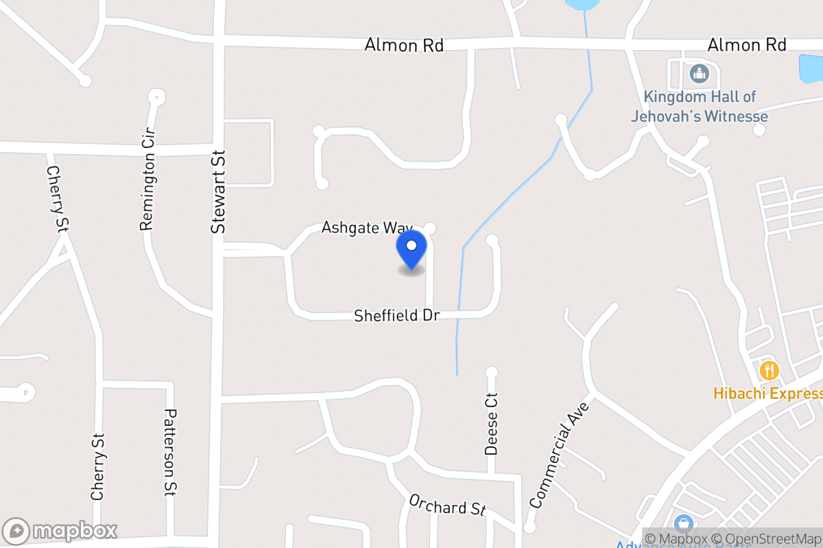 Map of 136 Ashgate Way