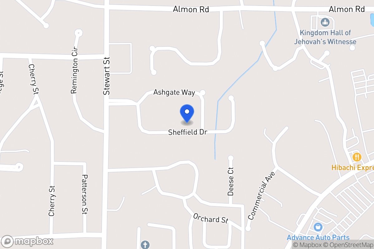 Map of 129 Sheffield Dr