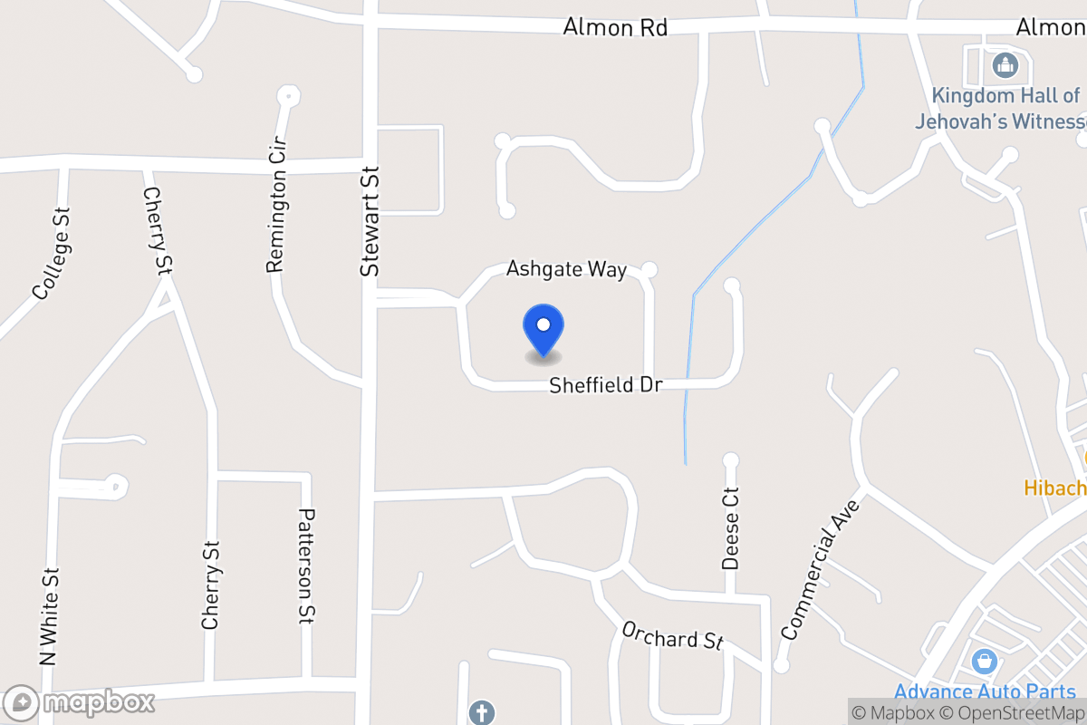 Map of 121 Sheffield Dr