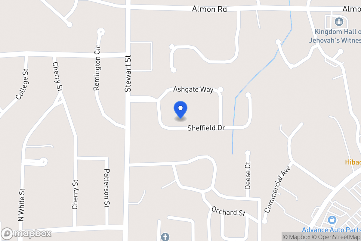 Map of 119 Sheffield Dr