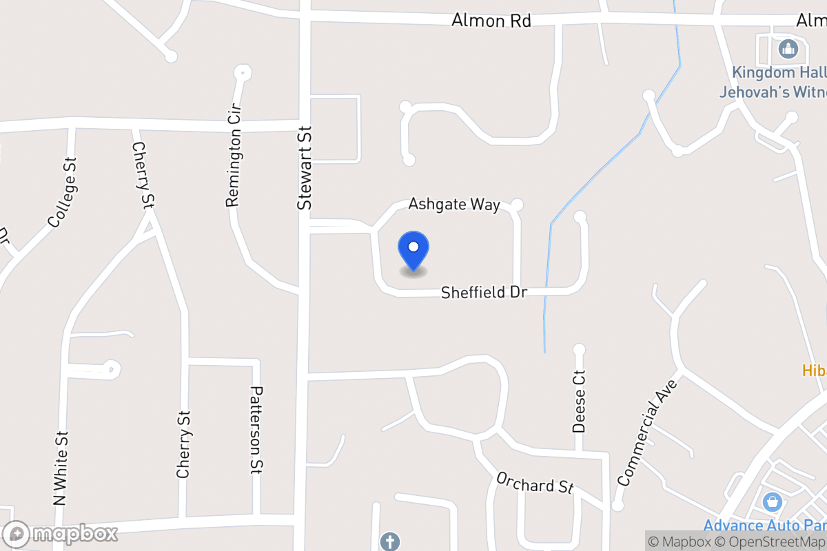 Map of 117 Sheffield Dr