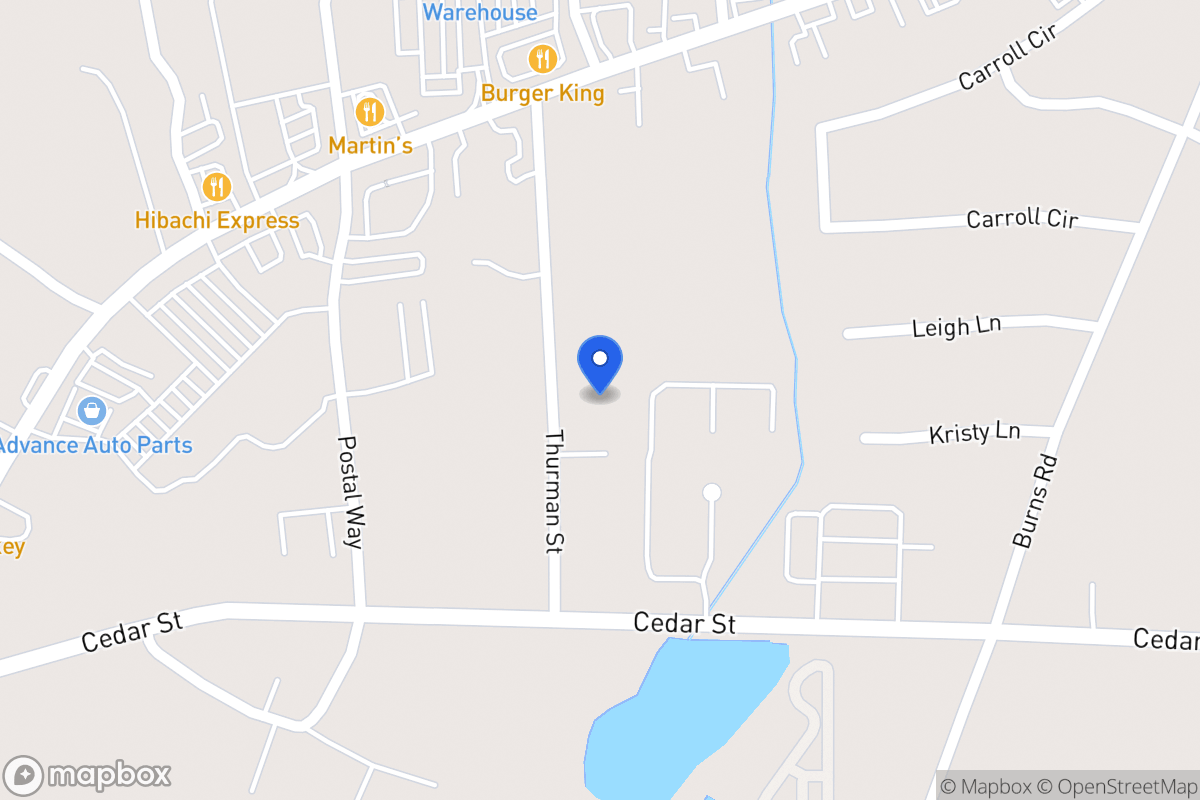 Map of 114 A/B Thurman St
