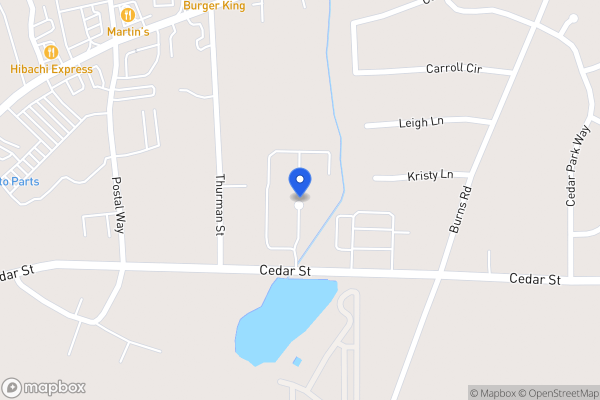 Map of 1130 Cedar St