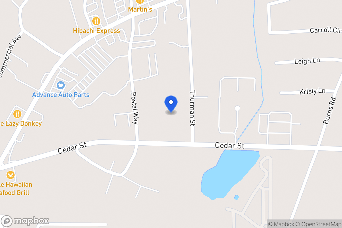 Map of Cedar St