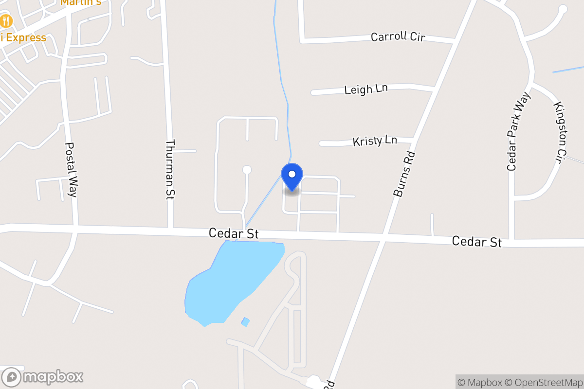 Map of 1170 Cedar St 350
