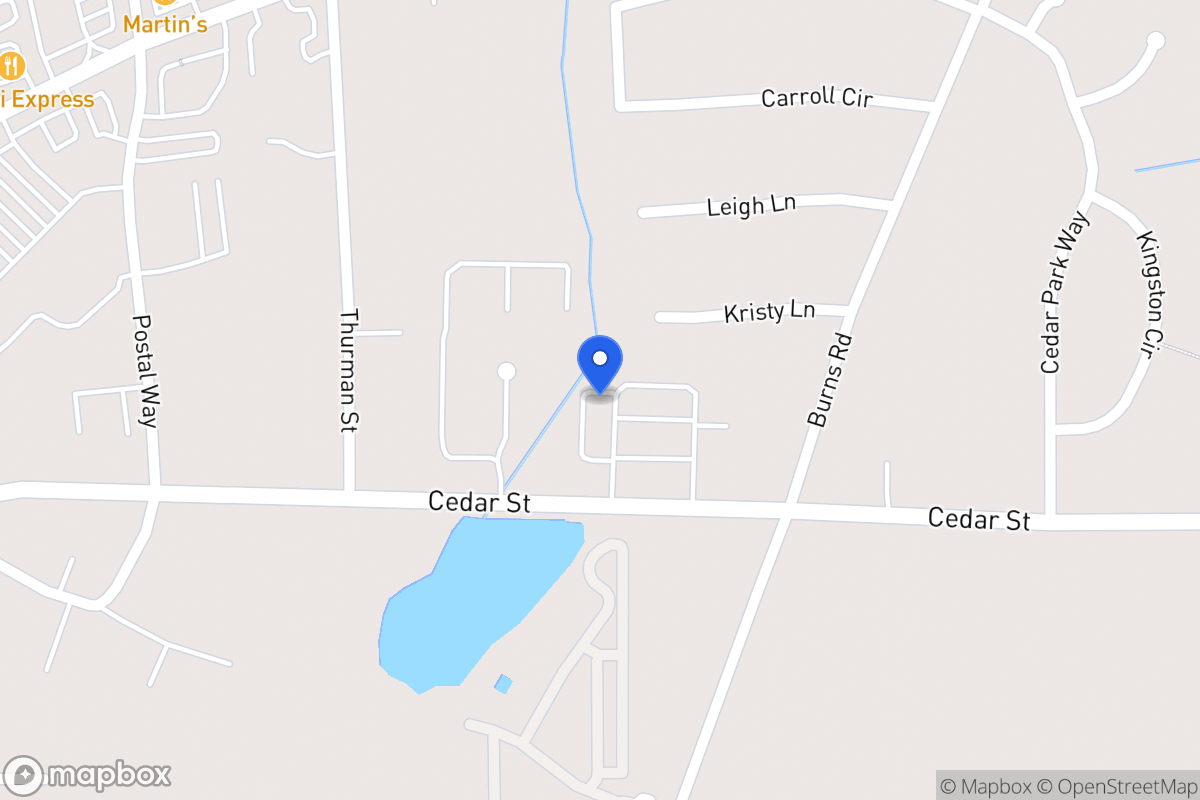 Map of 1170 Cedar St 380
