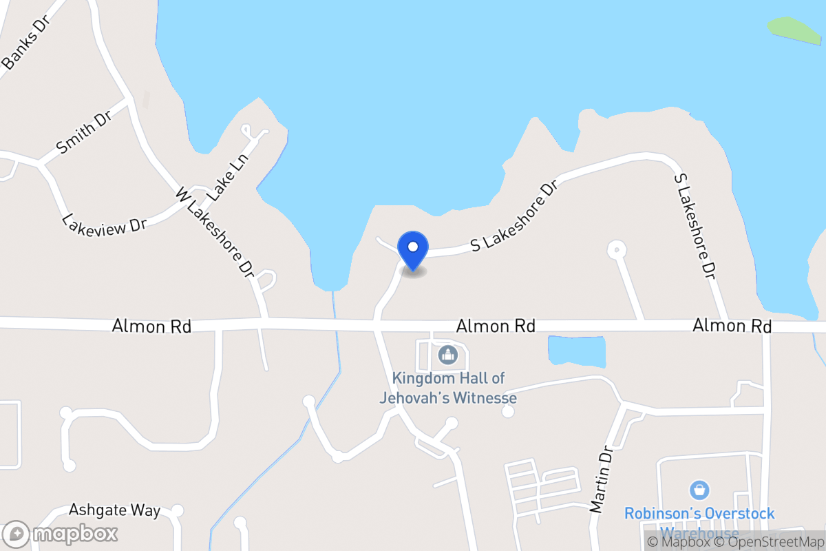 Map of 103 S Lakeshore Dr