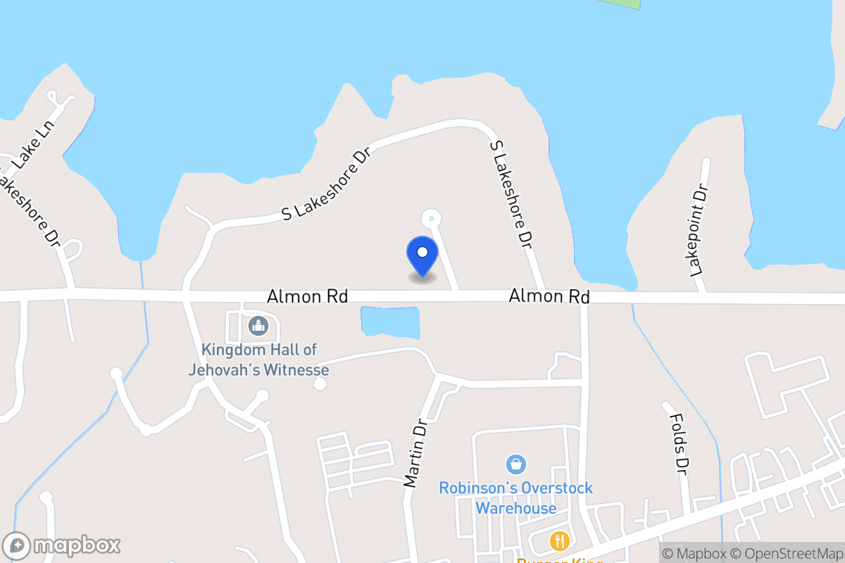 Map of 102 Lakeshore Park Dr