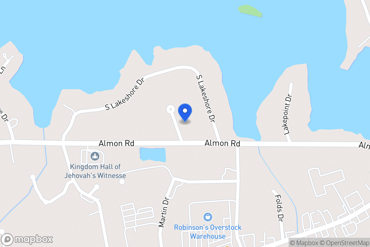 Map of 105 Lakeshore Park Dr