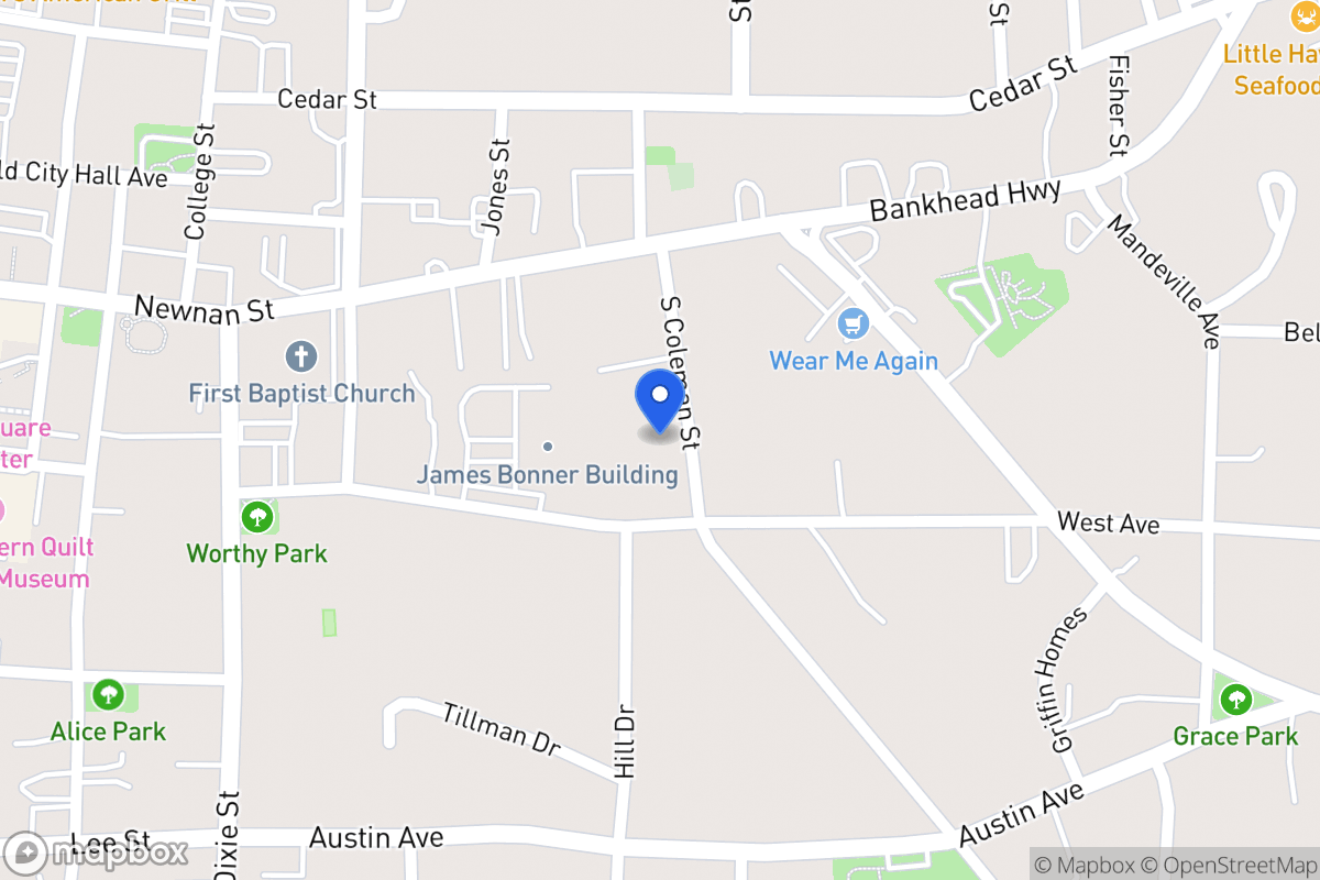 Map of 135 S Coleman St