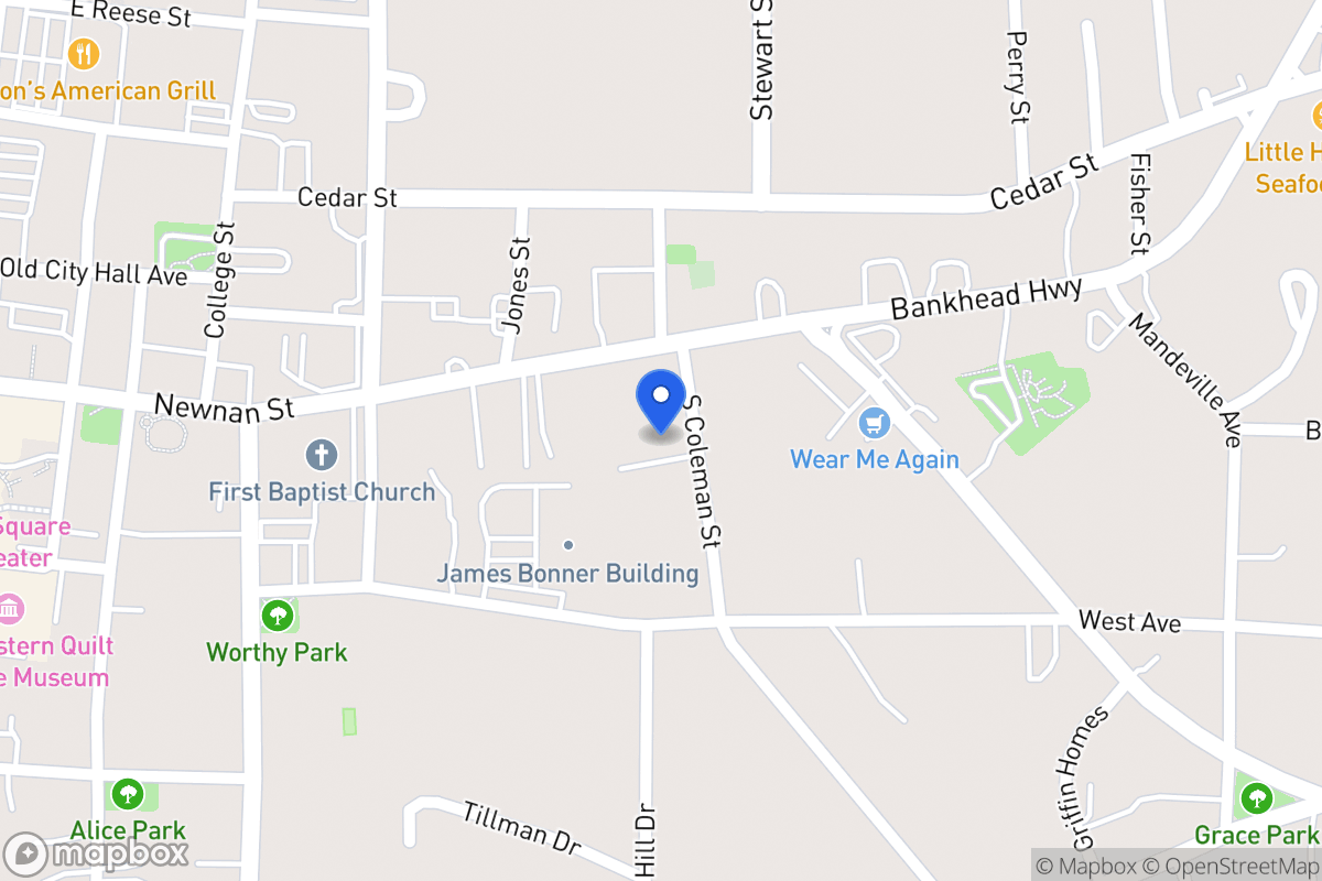 Map of 121 S Coleman St