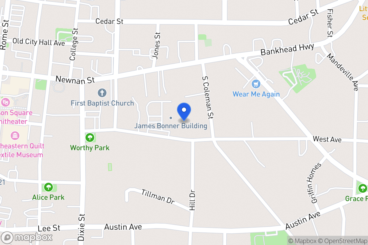 Map of S Coleman St