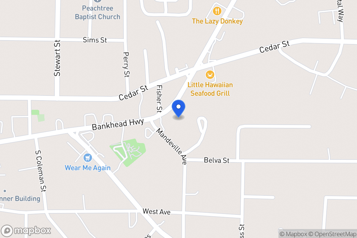 Map of 205 Bankhead Hwy