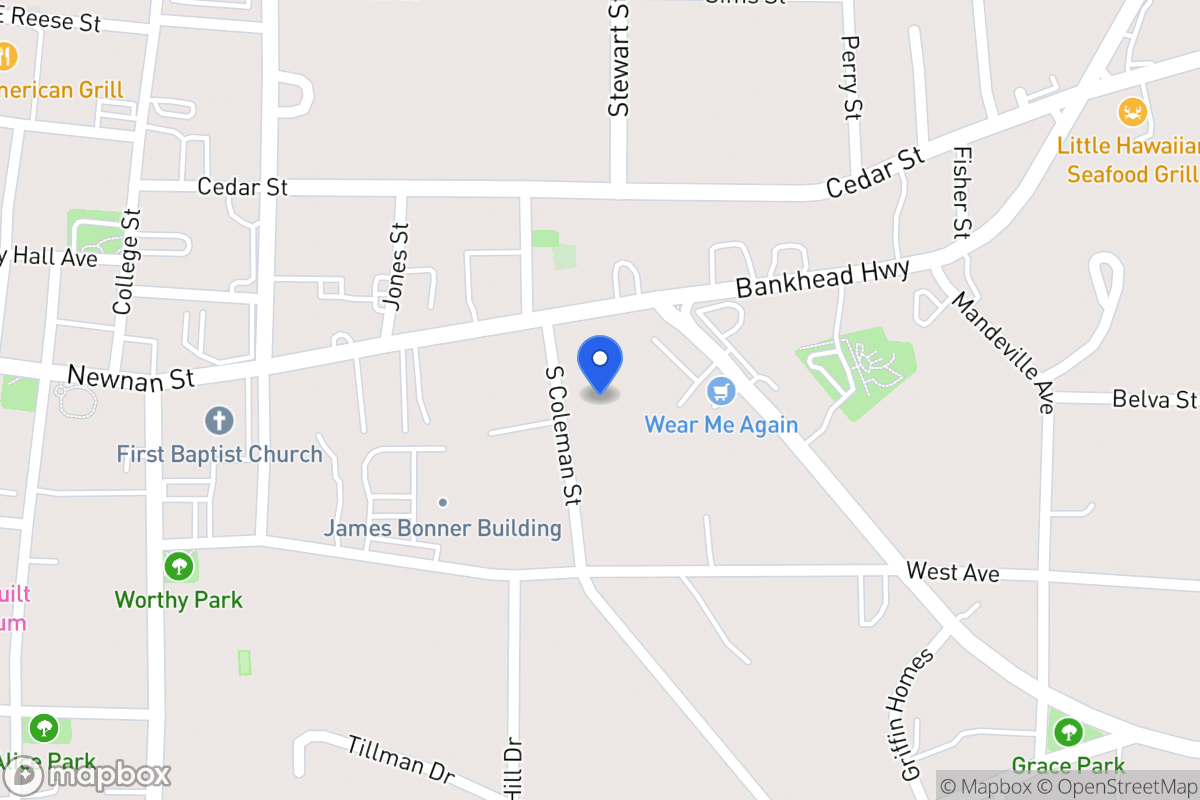 Map of 122 S Coleman St