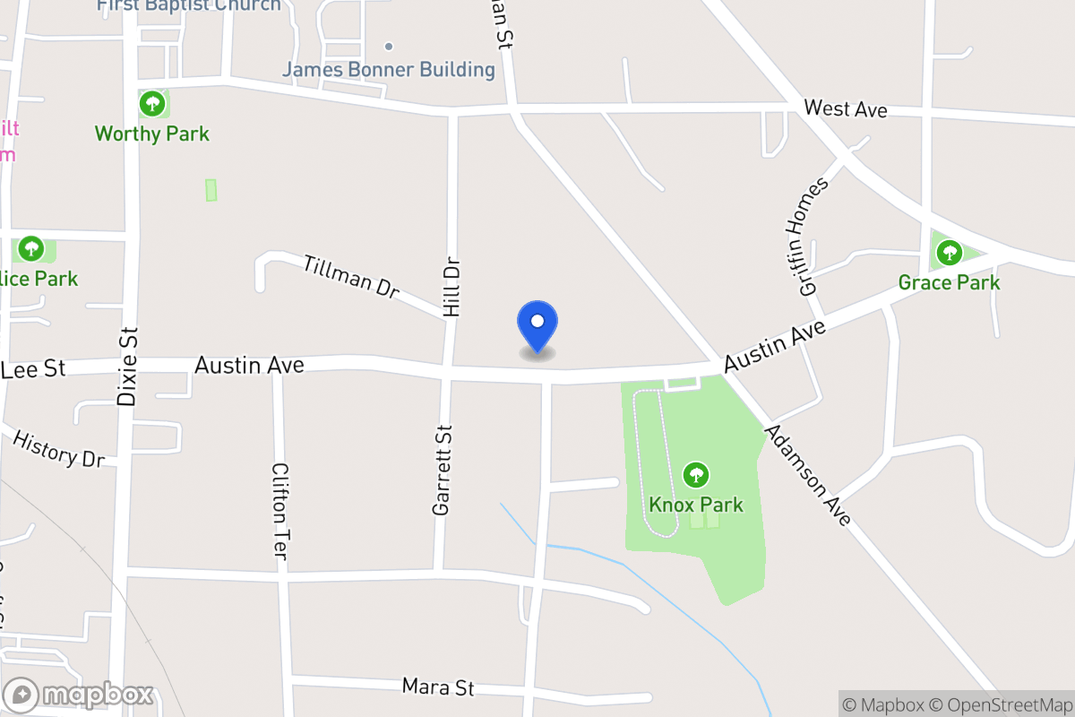 Map of 312 Austin Ave