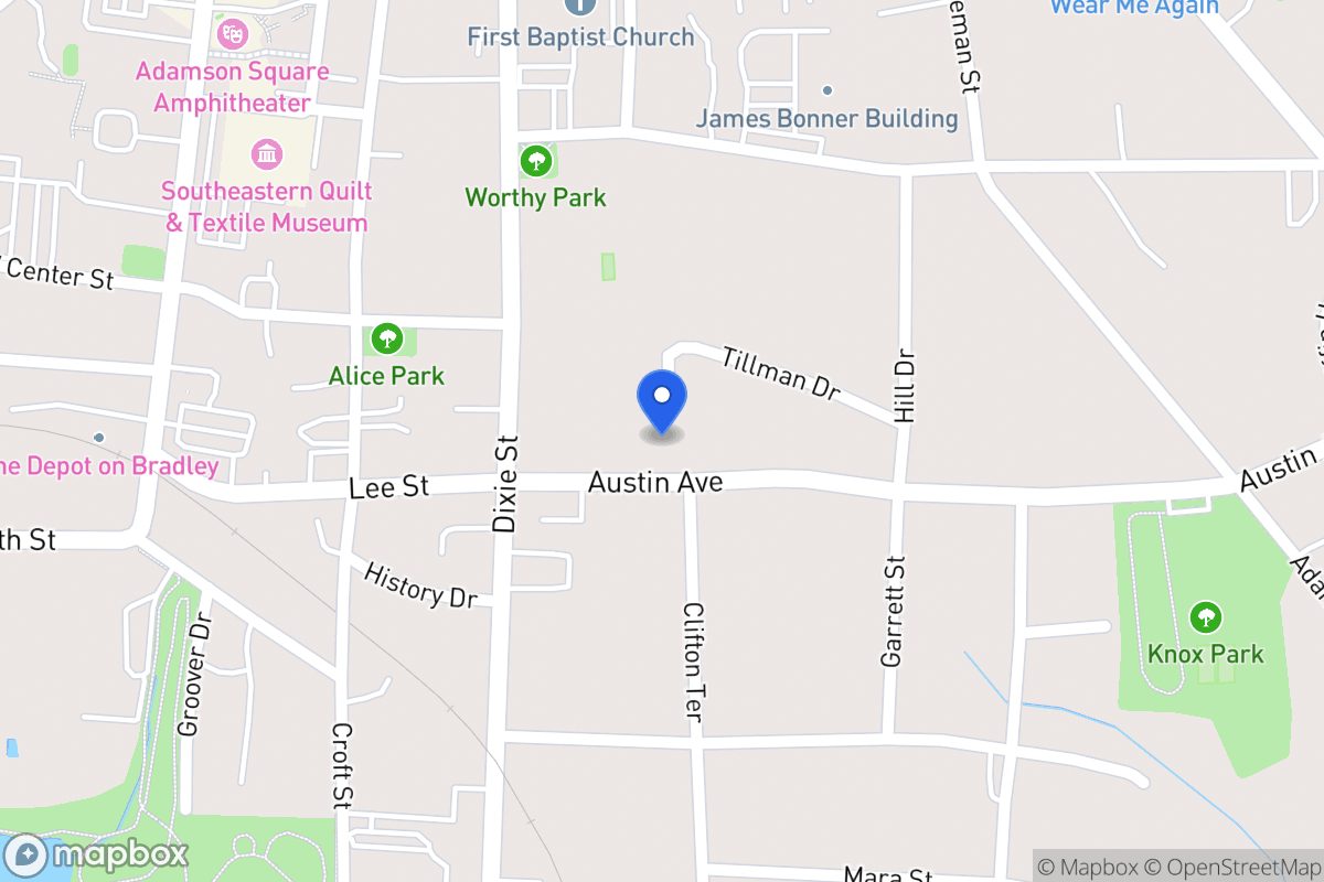 Map of 124 Austin Ave