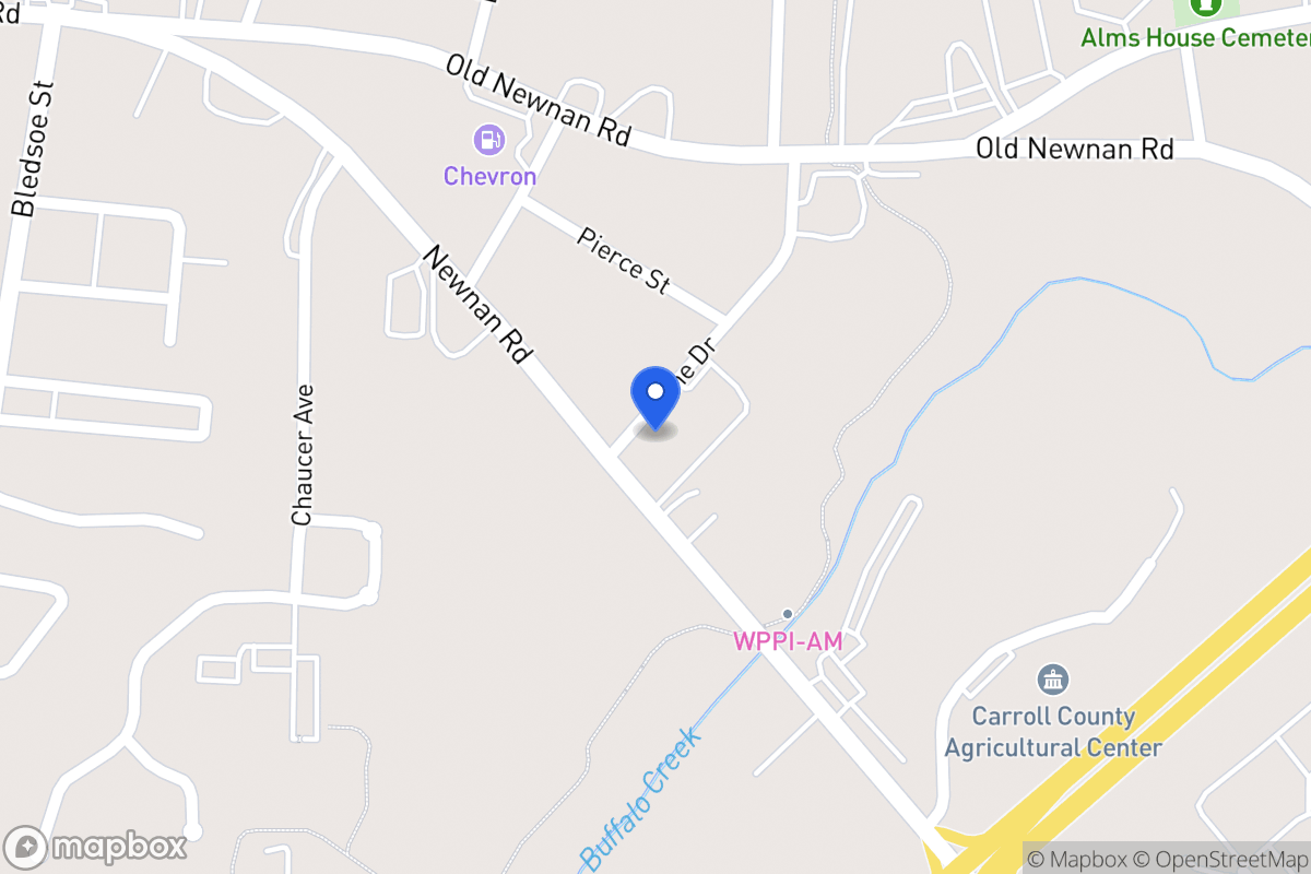 Map of 624 Newnan Rd