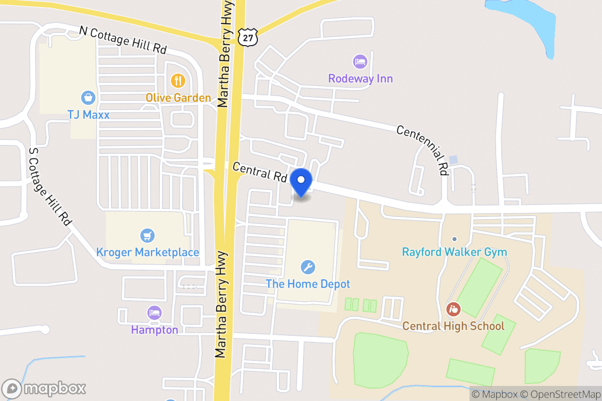 Map of 105 Central High Rd