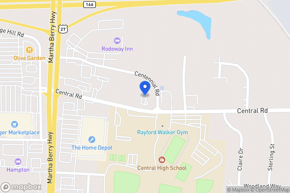 Map of 305 Centennial Dr