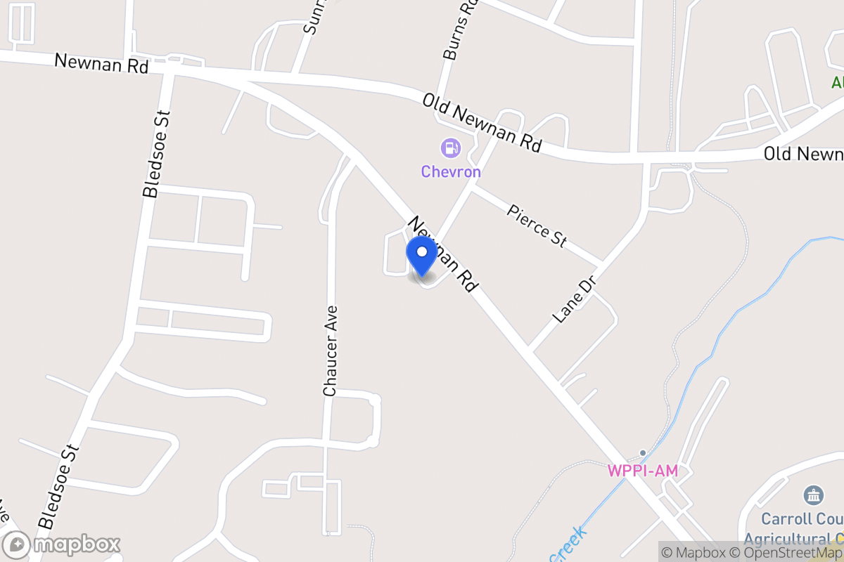 Map of 601 Newnan Rd