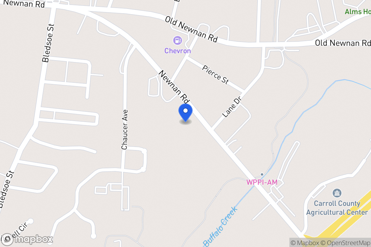 Map of 701 Newnan Rd