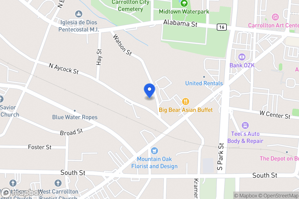 Map of 167 N Aycock St