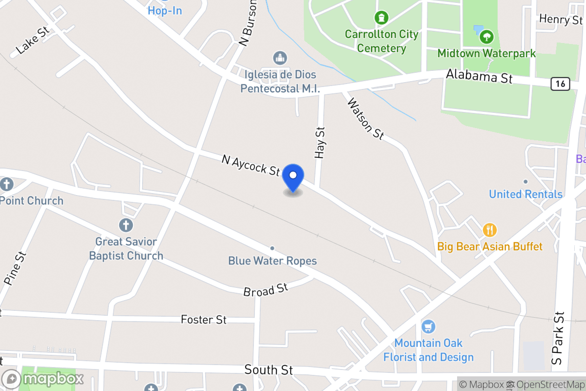Map of 320 N Aycock St