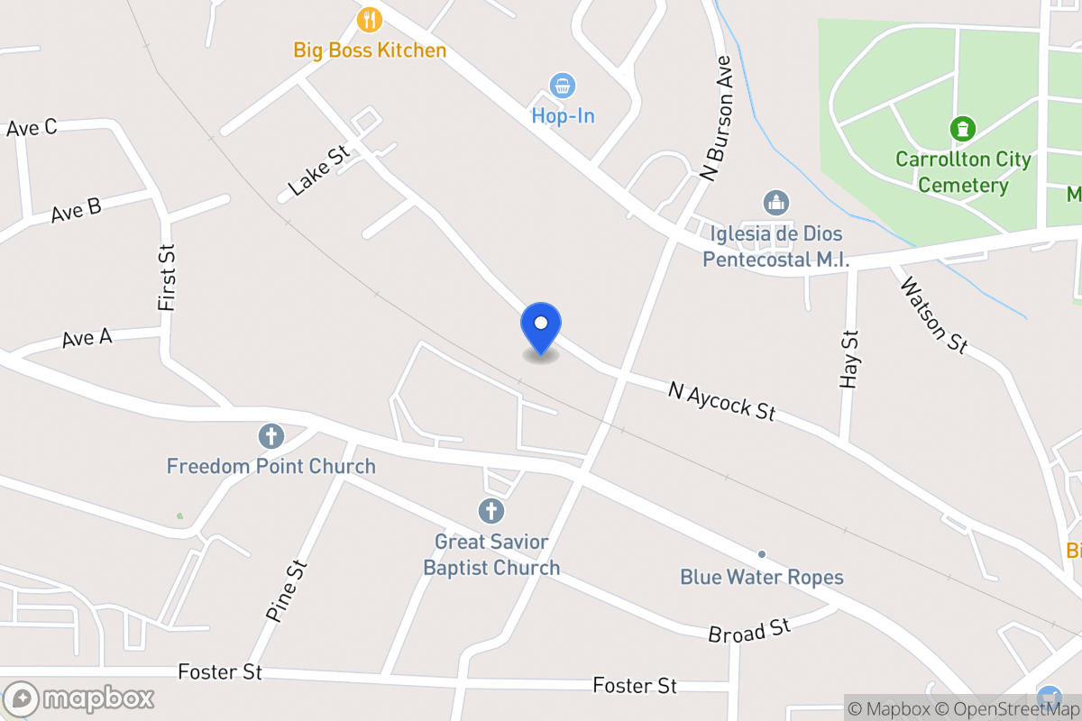 Map of 614 N Aycock St