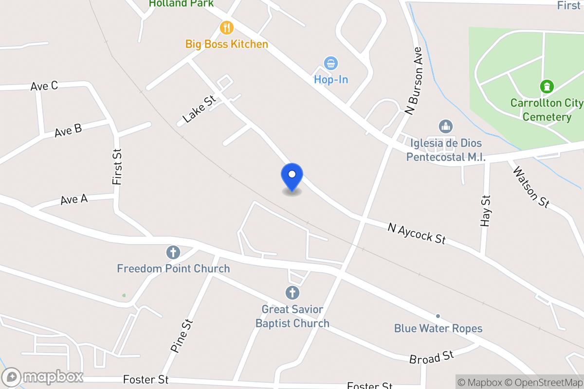 Map of 626 N Aycock St