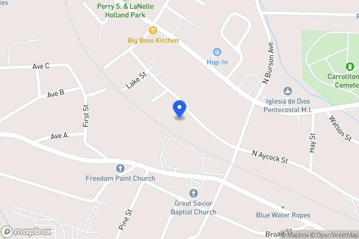 Map of 634 N Aycock St