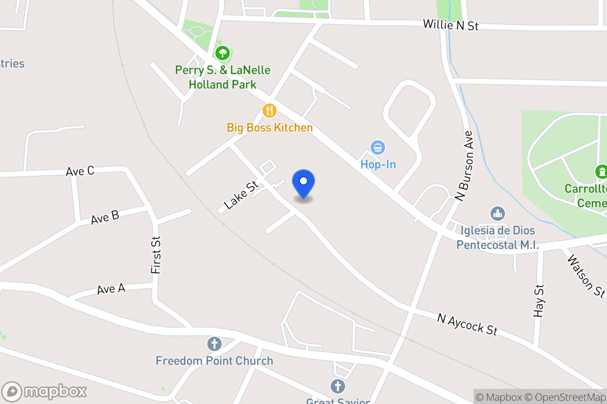 Map of 701 N Aycock St