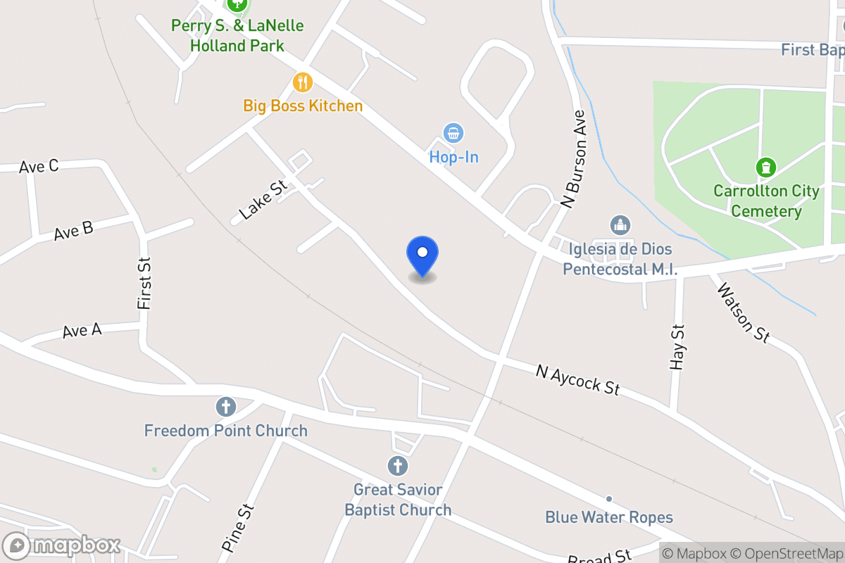 Map of 627 N Aycock St