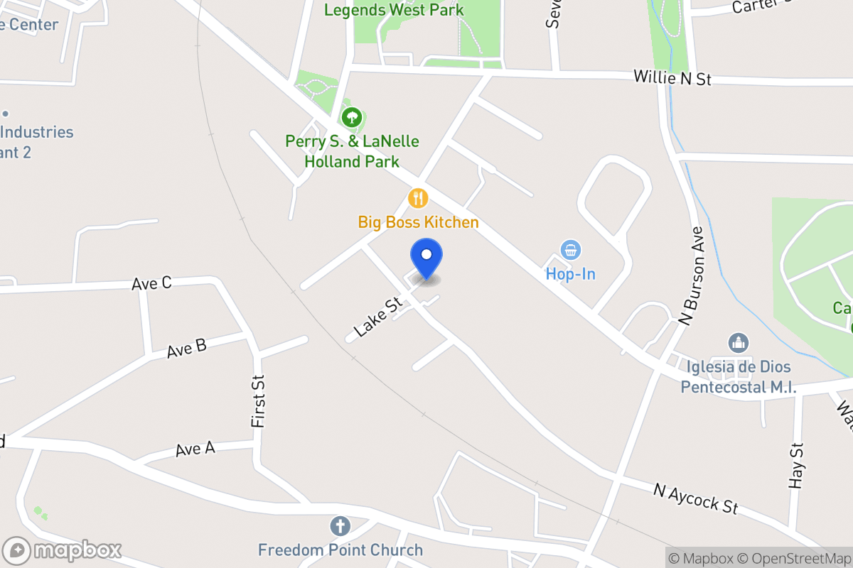 Map of 801 N Aycock St