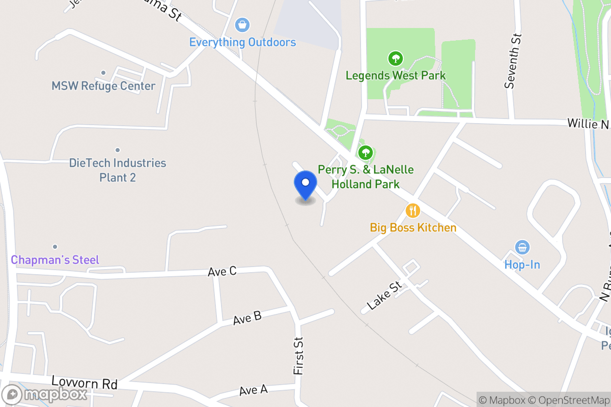 Map of 105 S Fourth St
