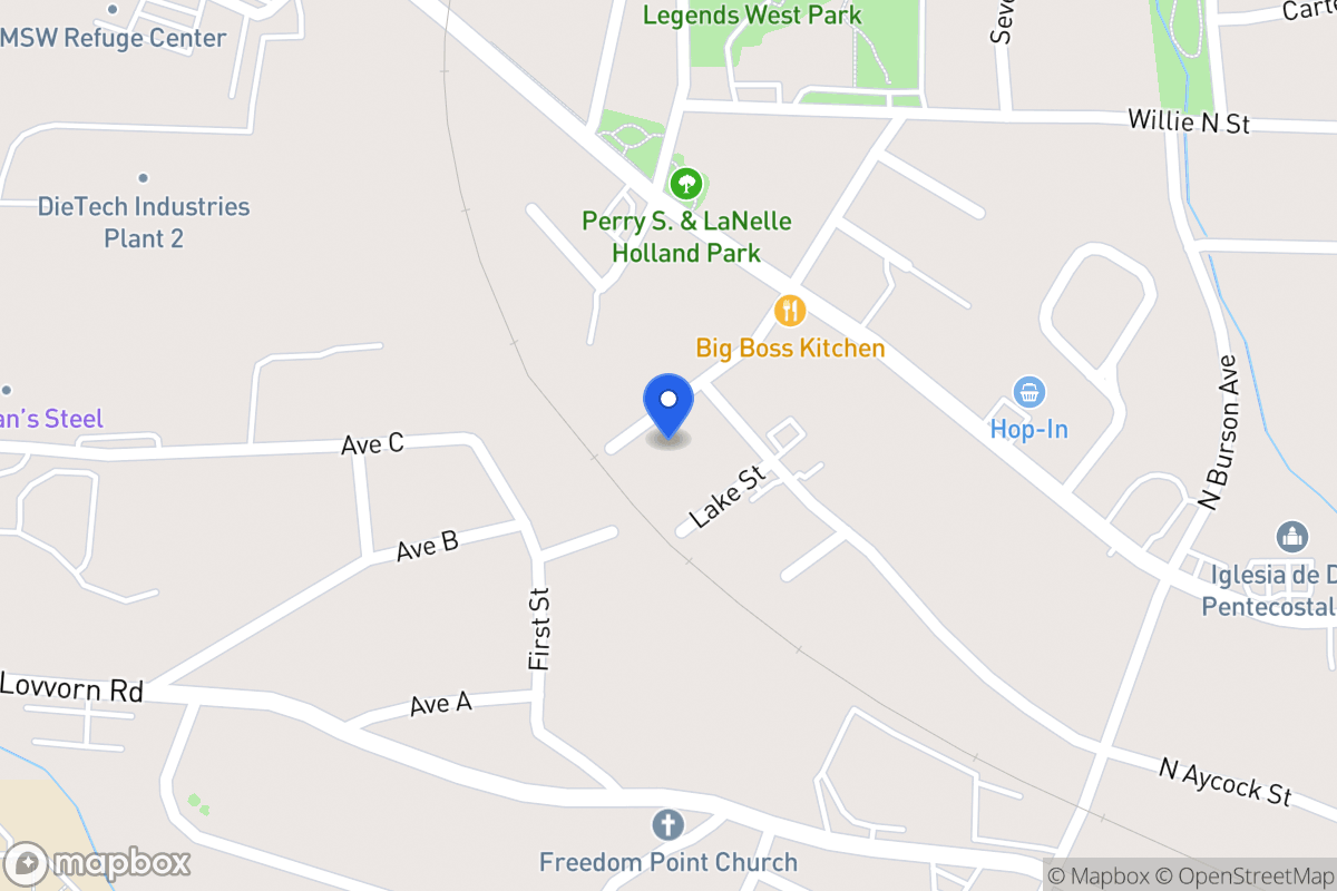 Map of 816 N Aycock St