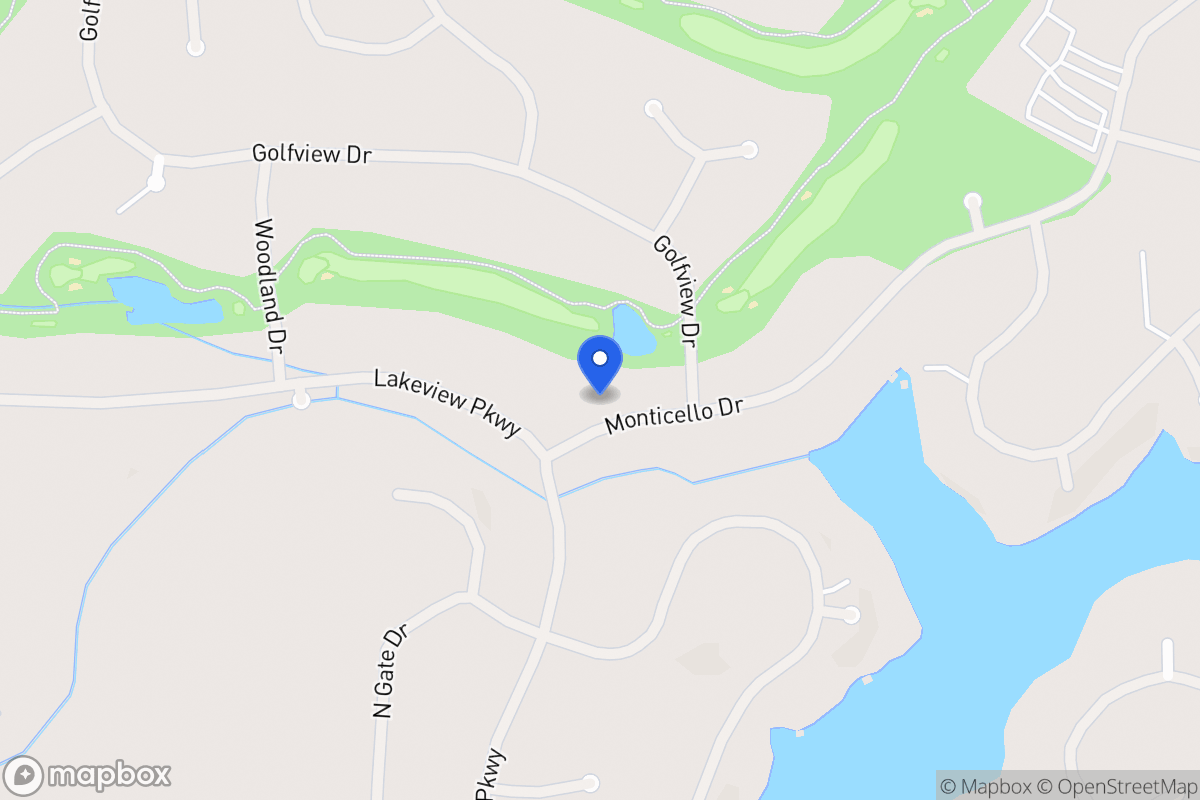 Map of 1036 Monticello Dr