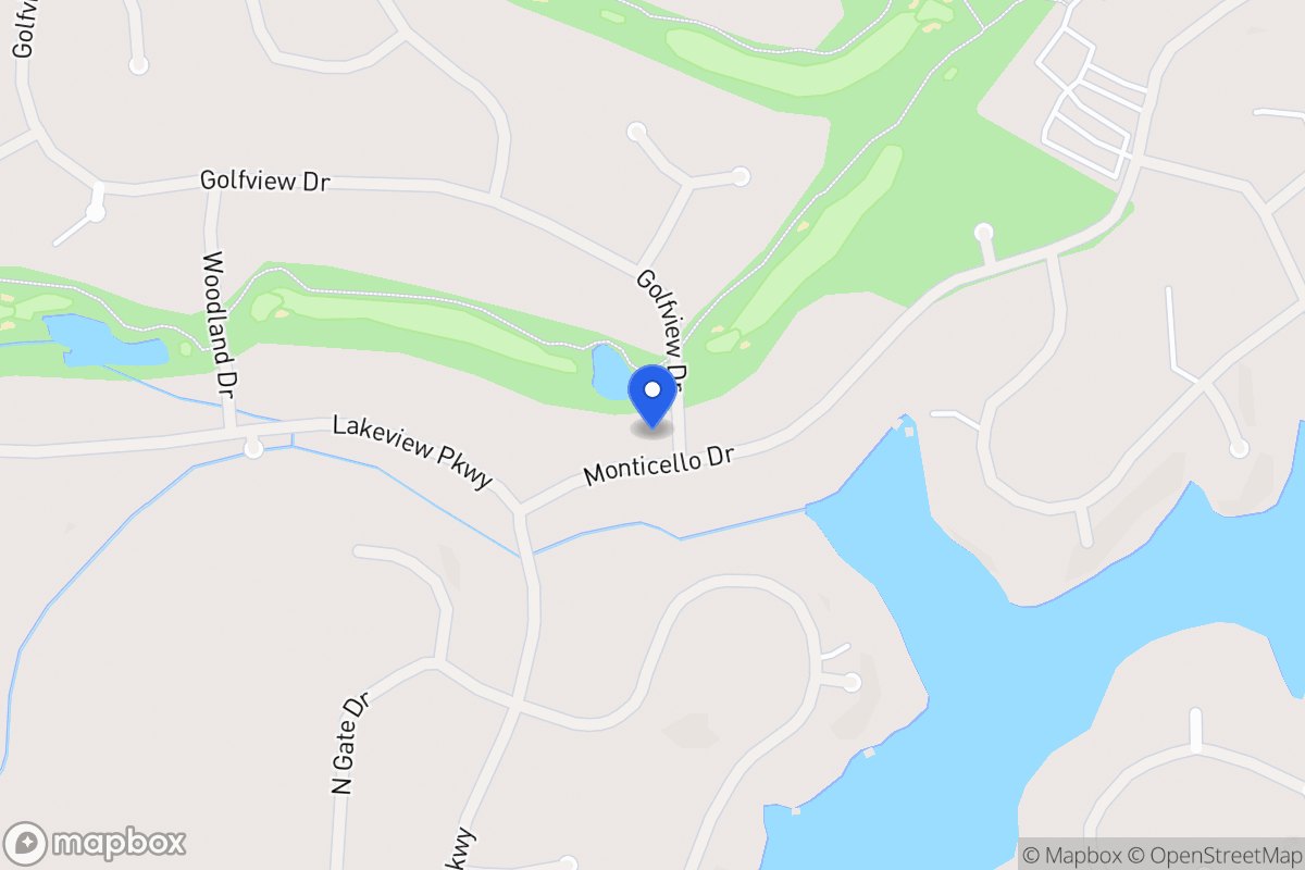 Map of 1038 Monticello Dr