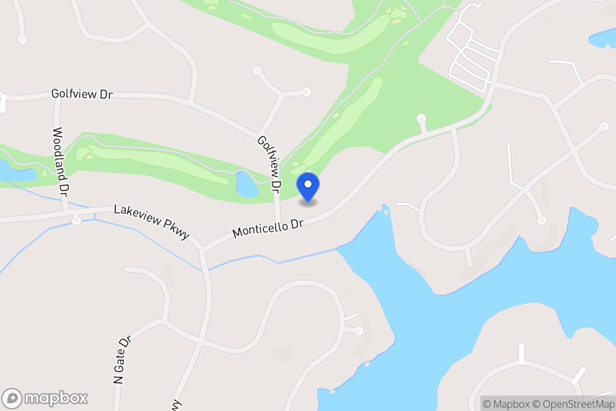 Map of 1040 Monticello Dr