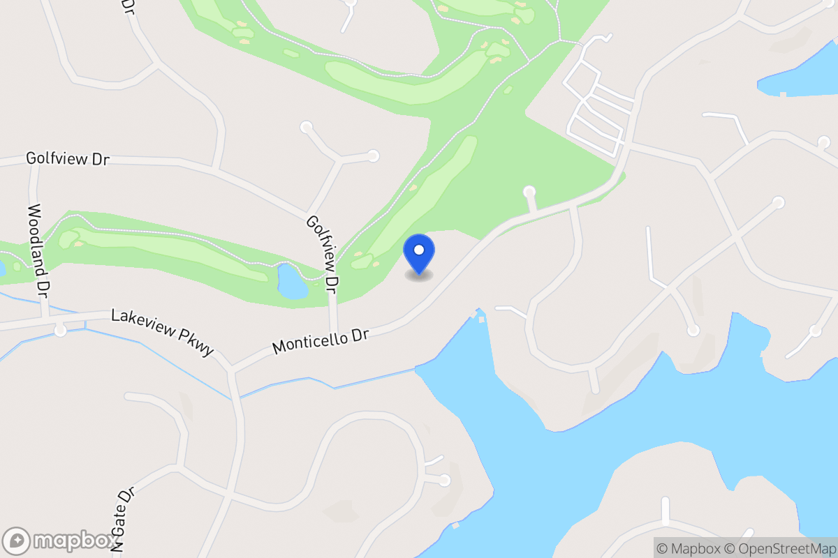 Map of 1043 Monticello Dr