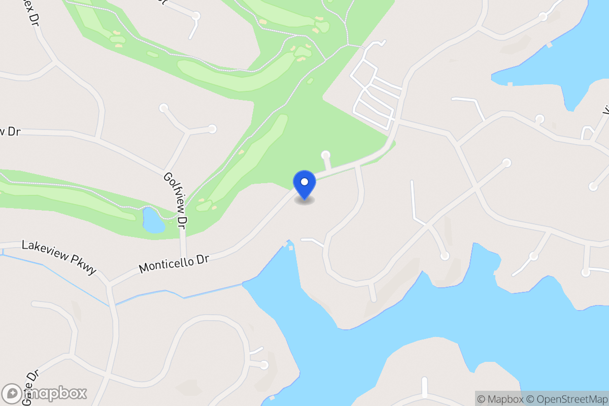 Map of 1206 Monticello Dr