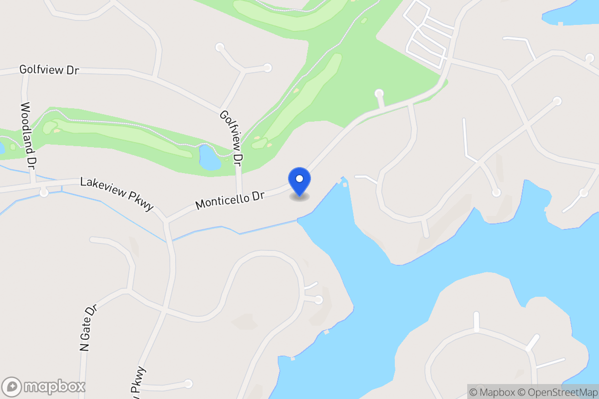 Map of 1213 Monticello Dr