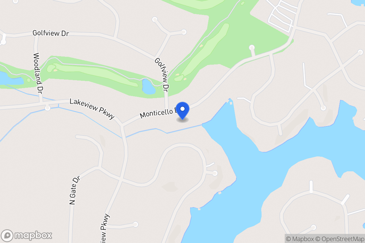 Map of 1214 Monticello Dr