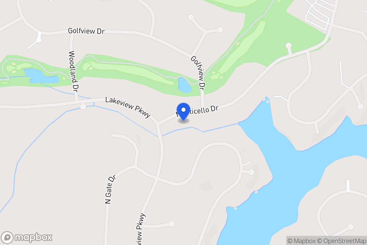 Map of 1218 Monticello Dr