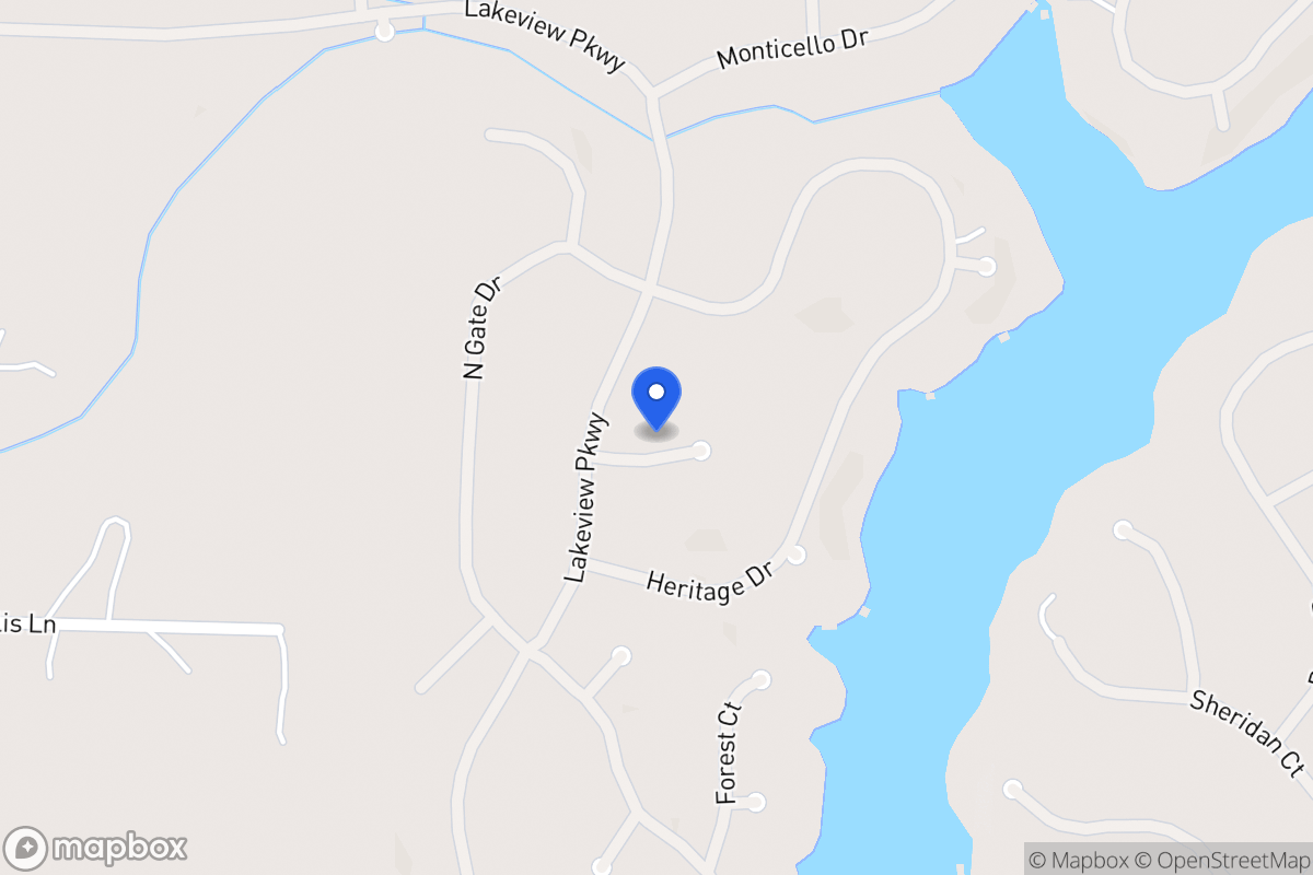 Map of 1230 Ridgecrest Ct