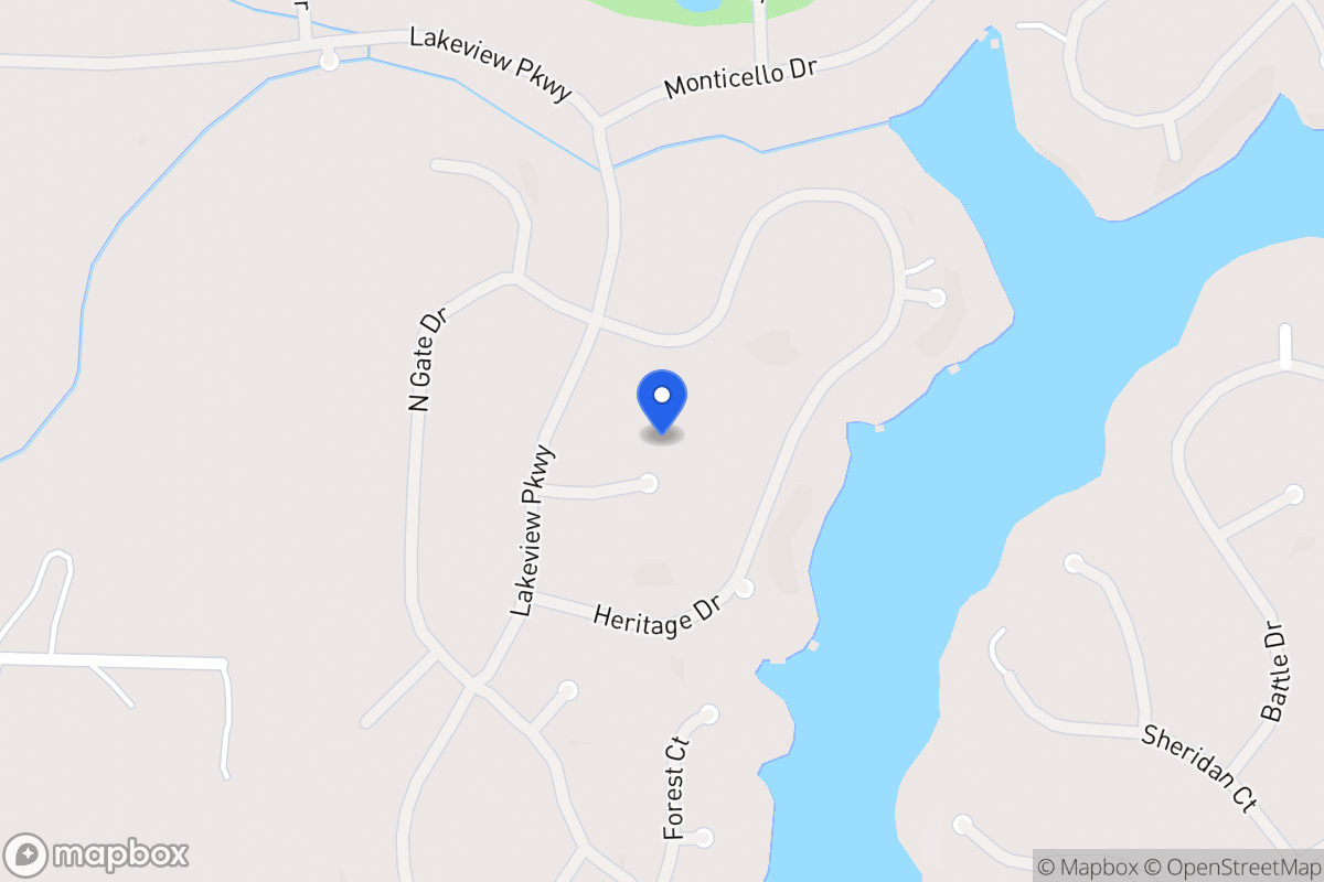Map of 1232 Ridgecrest Ct