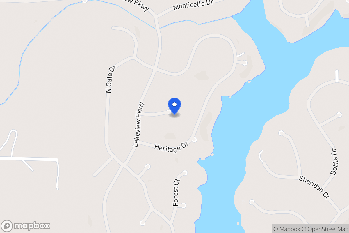 Map of 1234 Ridgecrest Ct