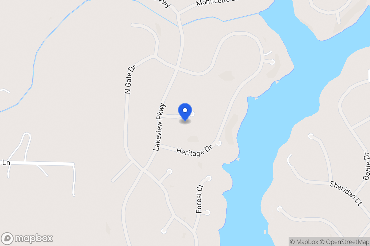 Map of 1235 Ridgecrest Ct