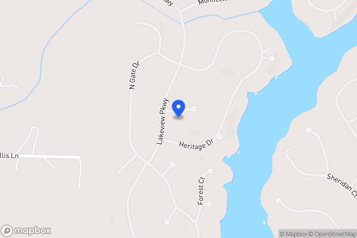 Map of 1236 Ridgecrest Ct