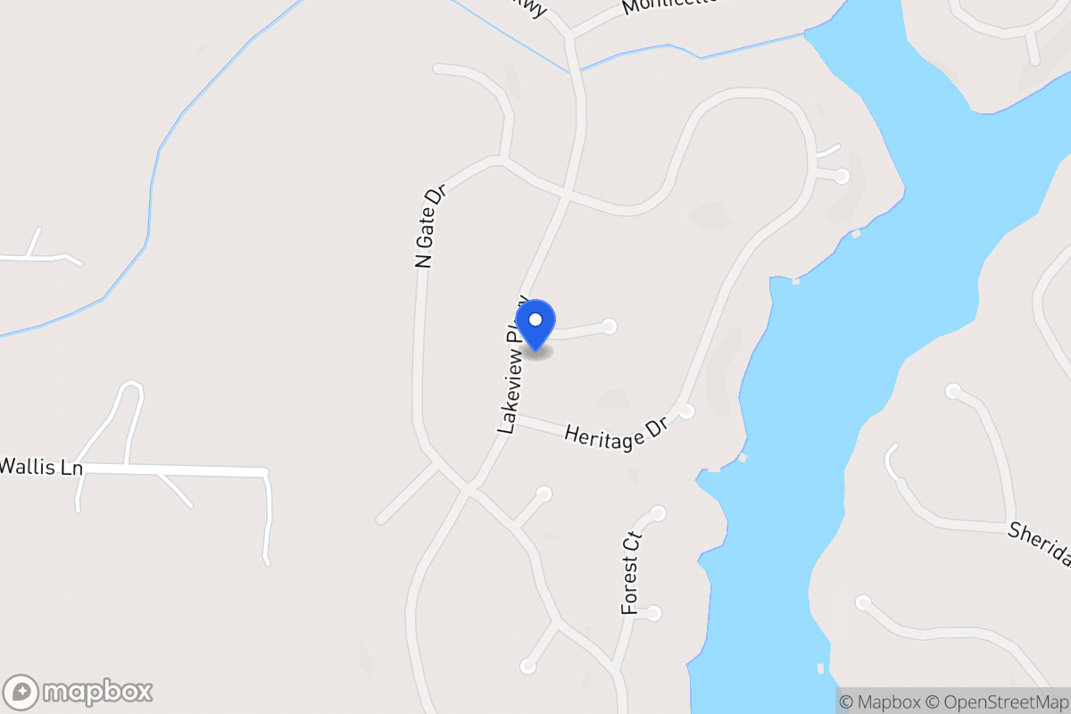Map of 1237 Ridgecrest Ct